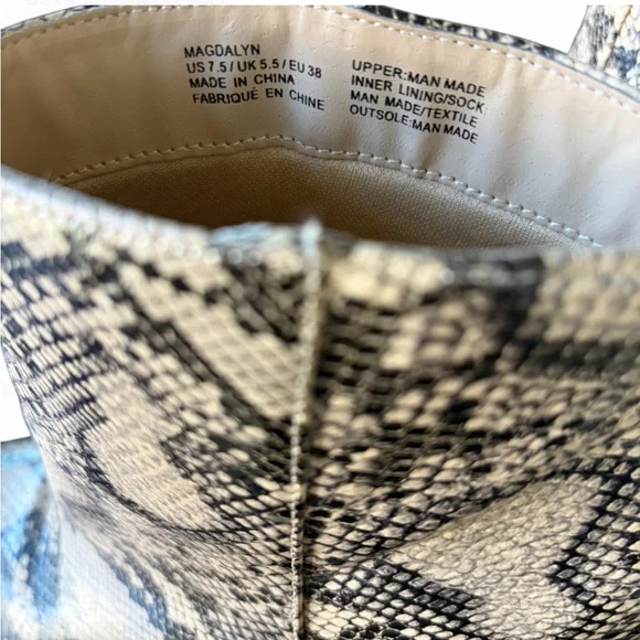 JustFab Snakeskin Patterned Women's Boots - Picture 4 of 6